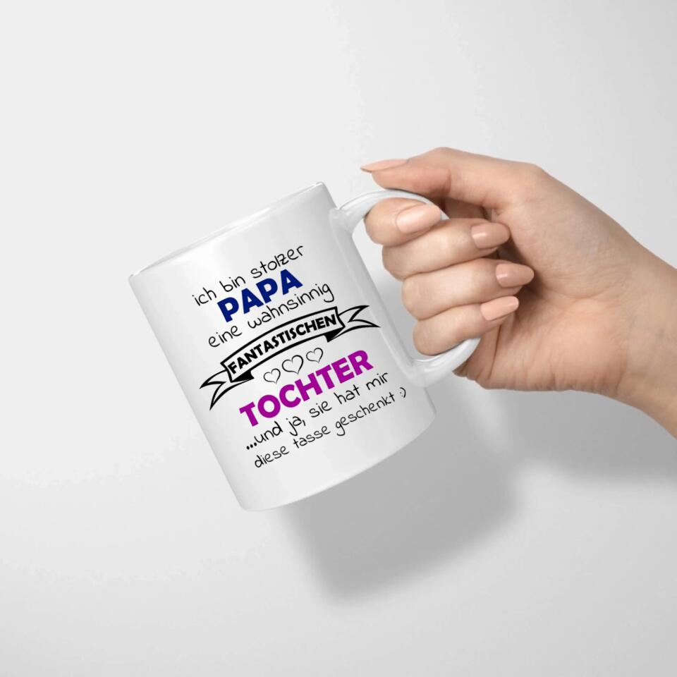 Stolzer Papa Tasse personalisieren
