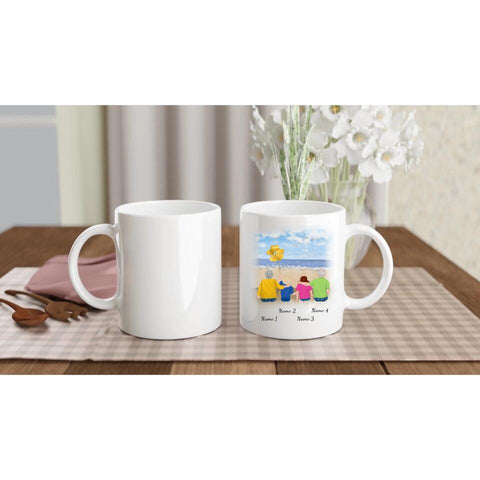 Personalisierte Tasse Familie (Großeltern mit Enkelkinder)