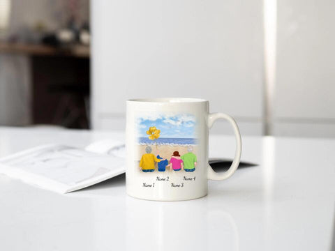Personalisierte Tasse Familie (Großeltern mit Enkelkinder)