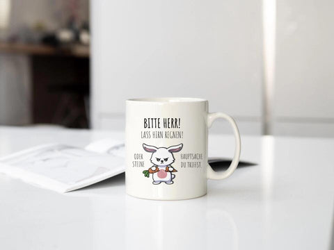 Bitte Herr lass Hirn regnen Tasse