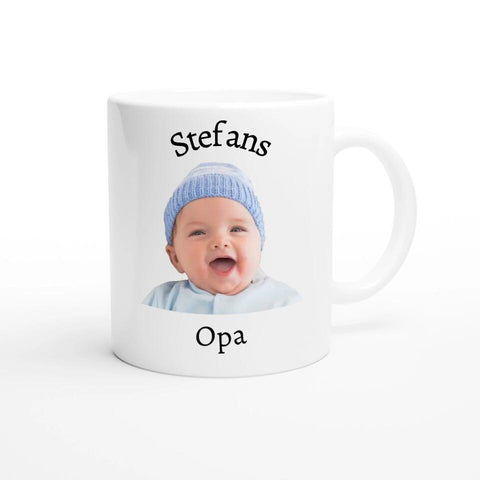 Kind und Opa Fototasse mit Gesicht