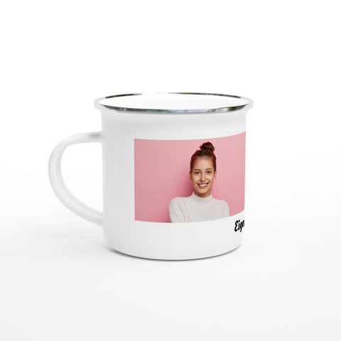 personalisierte emaille tasse