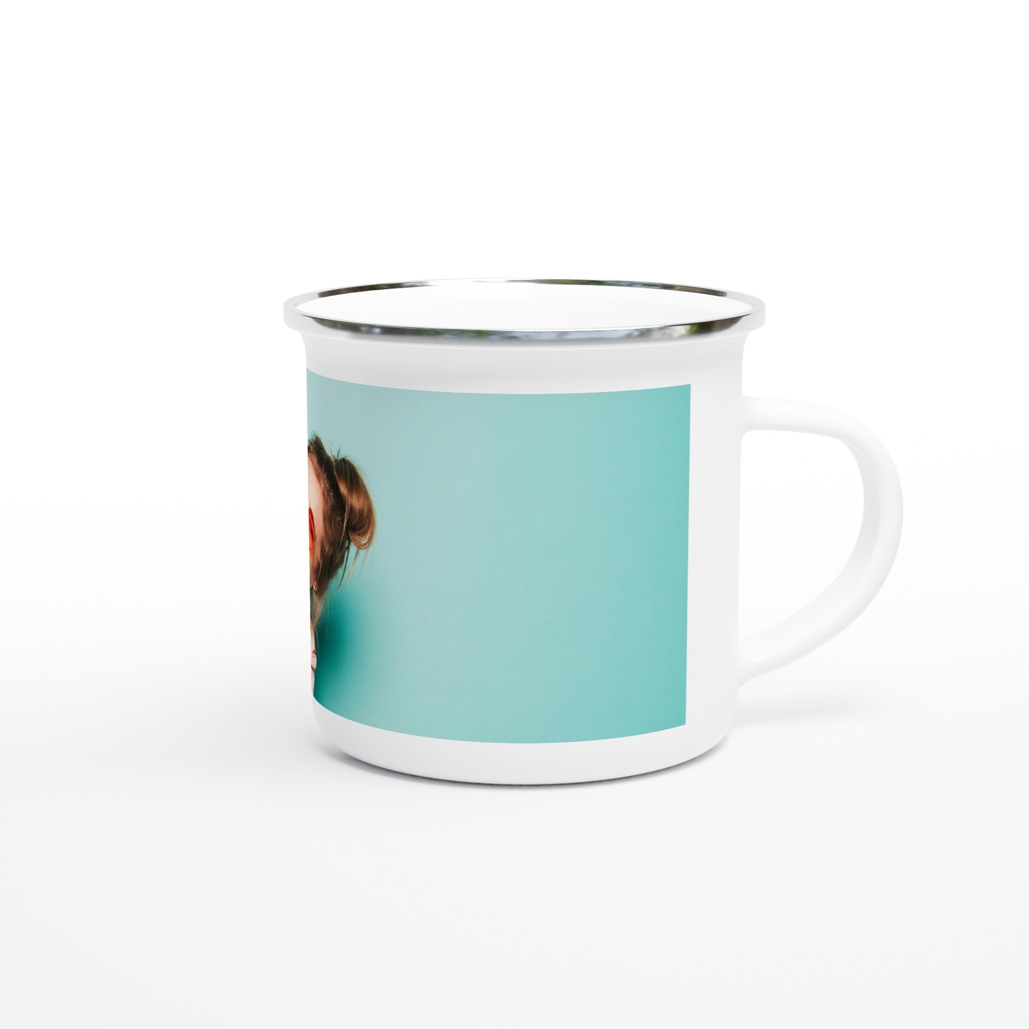 Emaille Tasse mit Foto personalisieret